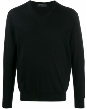 Jersey con escote v de tela jersey N.peal negro
