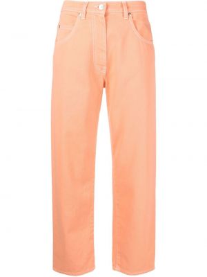 Straight leg jeans Msgm arancione