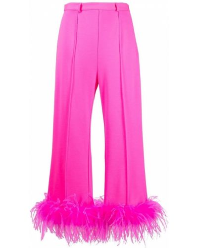 Pantaloni cu pene Styland roz