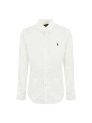 Daunen hemd mit geknöpfter mit button-down-kagen Ralph Lauren weiß