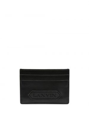 Kožená peňaženka Lanvin čierna