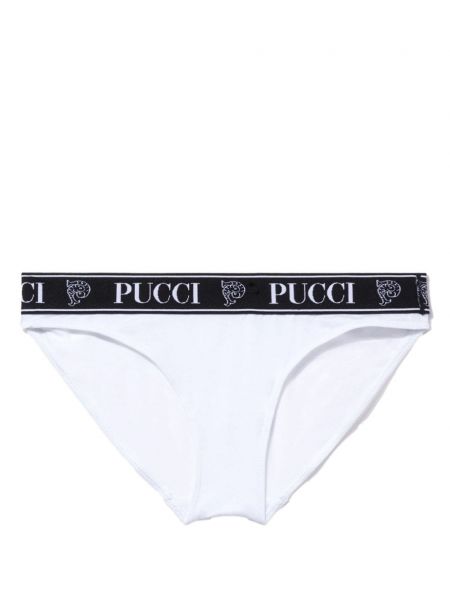 Bavlněné kalhotky s potiskem Pucci černé