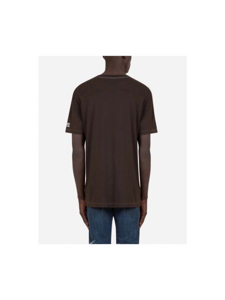 Camiseta de algodón con estampado Dolce & Gabbana marrón