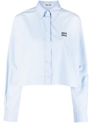 Пухена риза бродирана Miu Miu