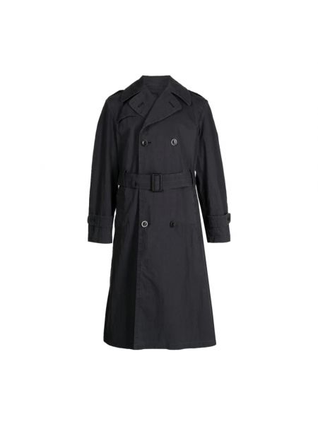Płaszcz z paskiem Maison Margiela czarny