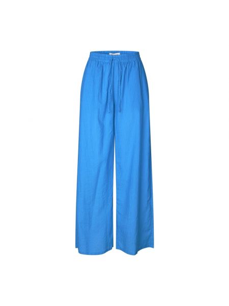 Szerokie spodnie Lollys Laundry niebieskie