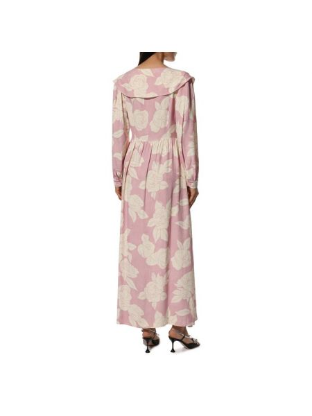 Платье из вискозы Miu Miu розовое