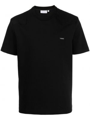 T-shirt avec applique Calvin Klein noir
