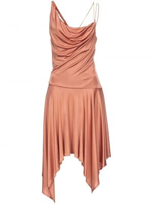 Asimetriškas vakarinė suknelė Pinko oranžinė