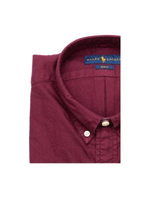 Camisa de algodón Polo Ralph Lauren rojo