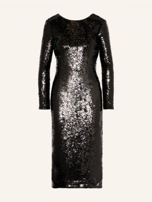 Sukienka koktajlowa z cekinami Maxmara Studio czarna