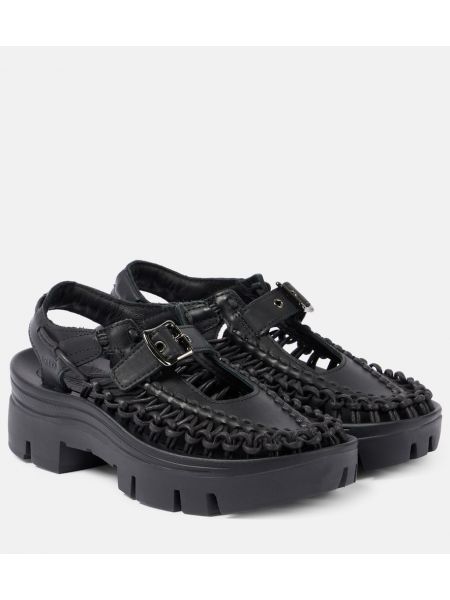 Полуотворени обувки на платформе Noir Kei Ninomiya черно