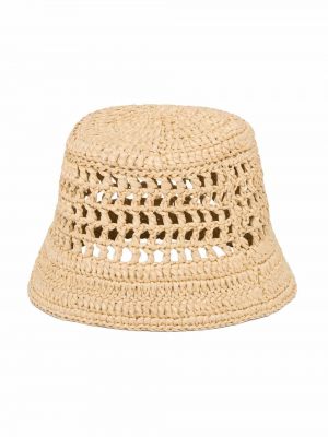 Pletený klobouk s výšivkou Prada