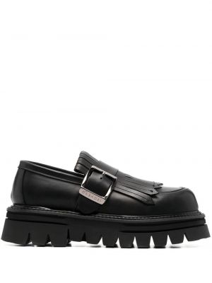 Pantofi loafer cu franjuri cu platformă Casadei negru