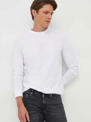 Tričko s dlouhým rukávem s dlouhými rukávy Karl Lagerfeld bílé