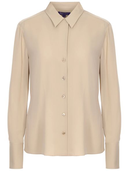 Шелковая блузка Ralph Lauren бежевая