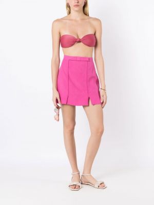 Mini sukně s mašlí Adriana Degreas růžové