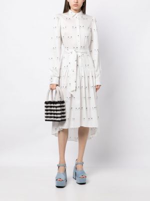 Kleid aus baumwoll mit print Macgraw weiß
