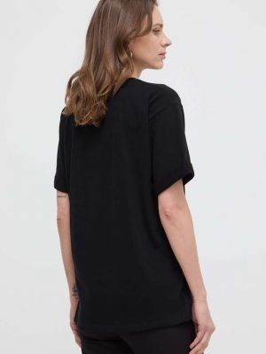 Koszulka bawełniana Elisabetta Franchi czarna