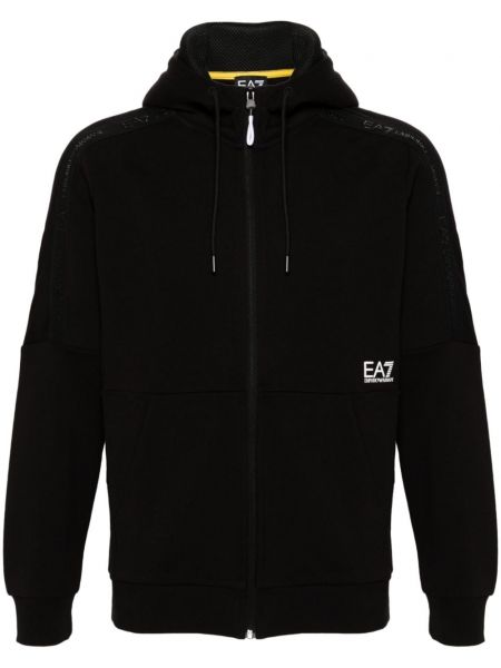 Langes sweatshirt Ea7 Emporio Armani schwarz