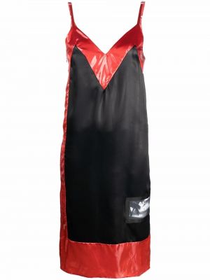 Satynowa sukienka bez rękawów z nadrukiem Kwaidan Editions - сzarny