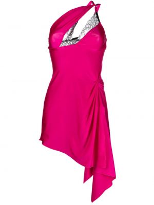 Asymetrické mini šaty Coperni růžové