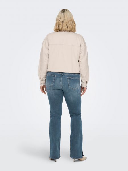 Priliehavé bootcut džínsy s výšivkou Only modrá