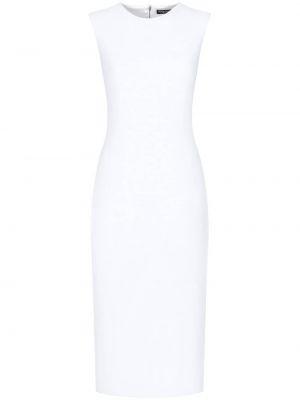 Midi šaty bez rukávů Dolce & Gabbana bílé