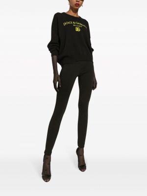 Leggings mit plisseefalten Dolce & Gabbana schwarz