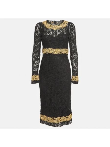 Sukienka koronkowa Dolce & Gabbana Pre-owned czarna