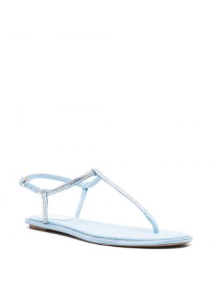 Sandale ohne absatz mit kristallen Rene Caovilla blau