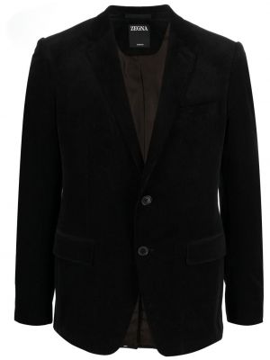 Kordfløyel lang blazer Zegna svart