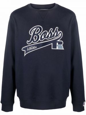 Brodert sweatshirt Boss blå