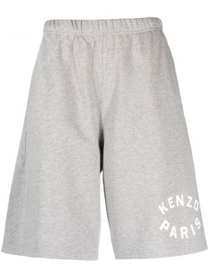 Pantaloncini sportivi con stampa Kenzo grigio