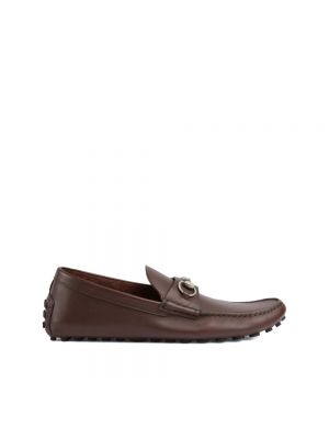 Brązowe loafers Gucci