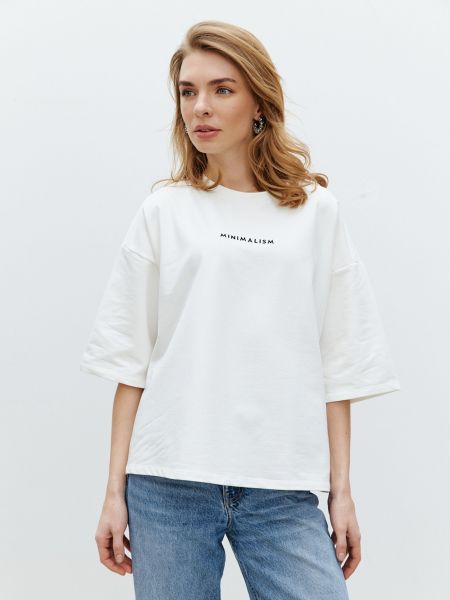 Бавовняна футболка Ricamare біла