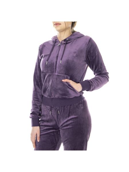 Классическая велюровая толстовка Juicy Couture фиолетовая