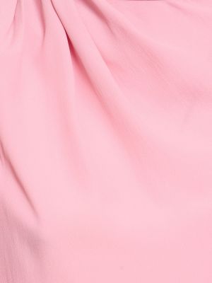Camisa de seda con mangas globo Msgm rosa