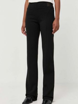 Jednobarevné kalhoty s vysokým pasem Pinko černé