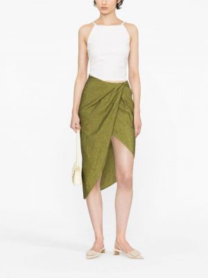 Drapované midi sukně Gauge81 zelené