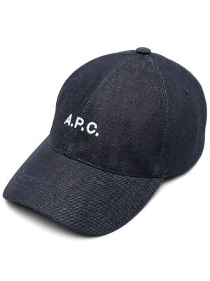 Broderet cap A.p.c. blå