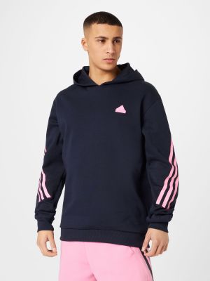 Пуловер на райета Adidas Sportswear розово
