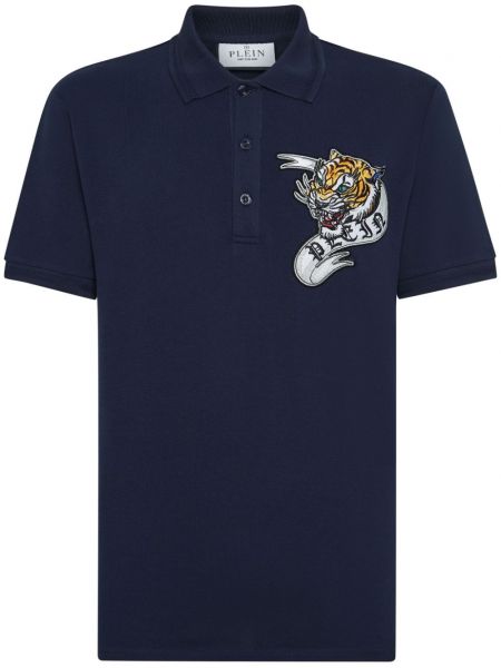 Polo à imprimé Philipp Plein bleu