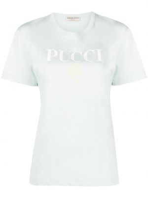 Raštuotas marškinėliai Pucci žalia