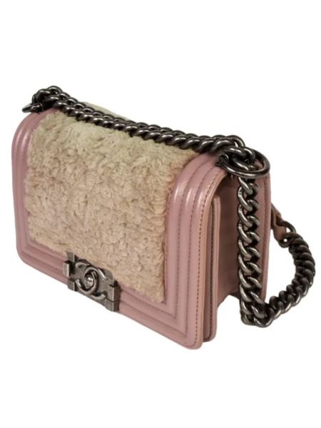 Bolso cruzado de pelo Chanel Vintage rosa