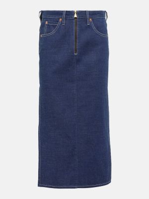 Džínsová sukňa Gucci modrá