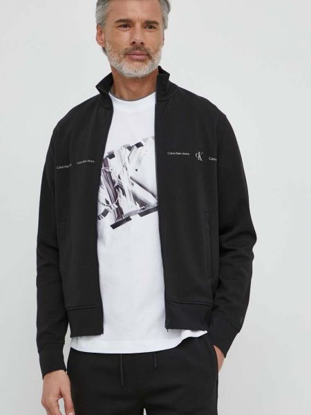 Bluza rozpinana z nadrukiem Calvin Klein czarna