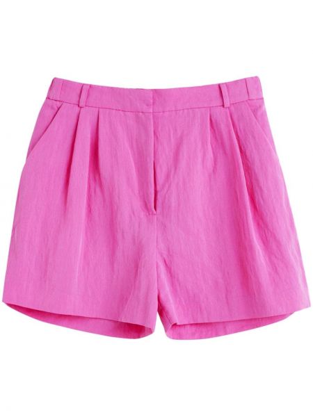Pantaloni scurți din bumbac cu croială lejeră Chinti & Parker roz