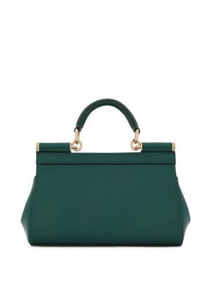 Kožená taška přes rameno Dolce & Gabbana zelená