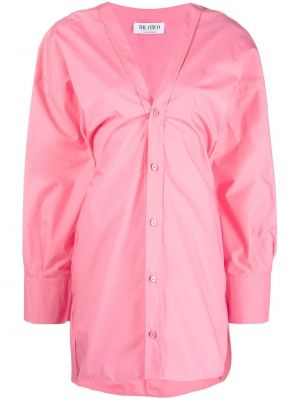Mini haljina s v-izrezom The Attico ružičasta